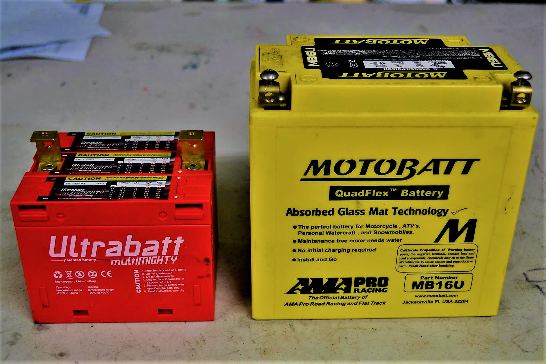 small battery for custom motorcycle